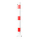 Schake Absperrpfosten Typ 476FUB, umlegbar + Dreikantverschluß, Ø 76mm, weiß / rot-5