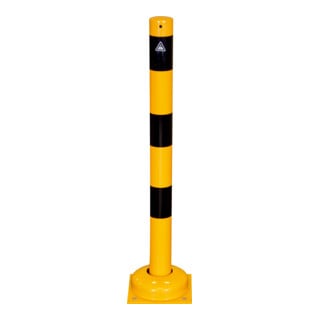 Schake Absperrpfosten Typ 476NPBG, ortsfest, 220x220 mm Ø 76mm, gelb / schwarz