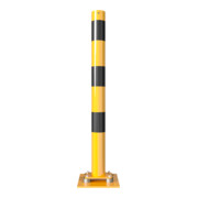 Schake Absperrpfosten Typ 476NPBG, ortsfest, 220x220 mm Ø 76mm, gelb / schwarz-2