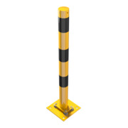 Schake Absperrpfosten Typ 476NPBG, ortsfest, 220x220 mm Ø 76mm, gelb / schwarz-5