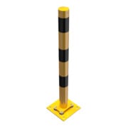Schake Absperrpfosten Typ 476NPBG, ortsfest, 220x220 mm Ø 76mm, gelb / schwarz-5