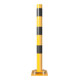 Schake Absperrpfosten Typ 476NPBG, ortsfest, 220x220 mm Ø 76mm, gelb / schwarz