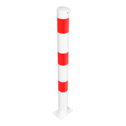 Schake Absperrpfosten Typ 476PB/1, ortsfest, Ø 76mm, weiß / rot + 1 Öse-5