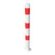 Schake Absperrpfosten Typ 476PB/1, ortsfest, Ø 76mm, weiß / rot + 1 Öse