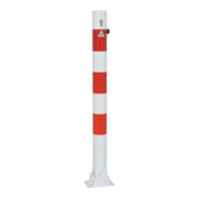 Schake Absperrpfosten Typ 476UZ, umlegbar, zum Aufdübeln + Profilzylinder, Ø 76mm, feuerverzinkt