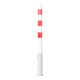Schake Absperrpfosten Typ 476ZB, herausnehmbar, Ø 76mm + Profilzylinder, weiß / rot-5