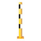 Schake Absperrpfosten Typ 489APBG, ortsfest, abnehmbar + Bodenplatte 150 x 180 mm, Ø 89mm, gelb / schwarz-4