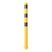 Schake Absperrpfosten Typ 489B, ortsfest, Ø 89mm, zum Einbetonieren, gelb/ schwarz-2