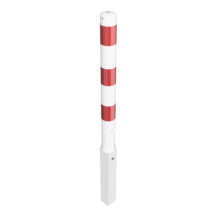 Schake Absperrpfosten Typ 489FB, herausnehmbar, Ø 89mm + Dreikantverschluß, +Bodenhülse,t