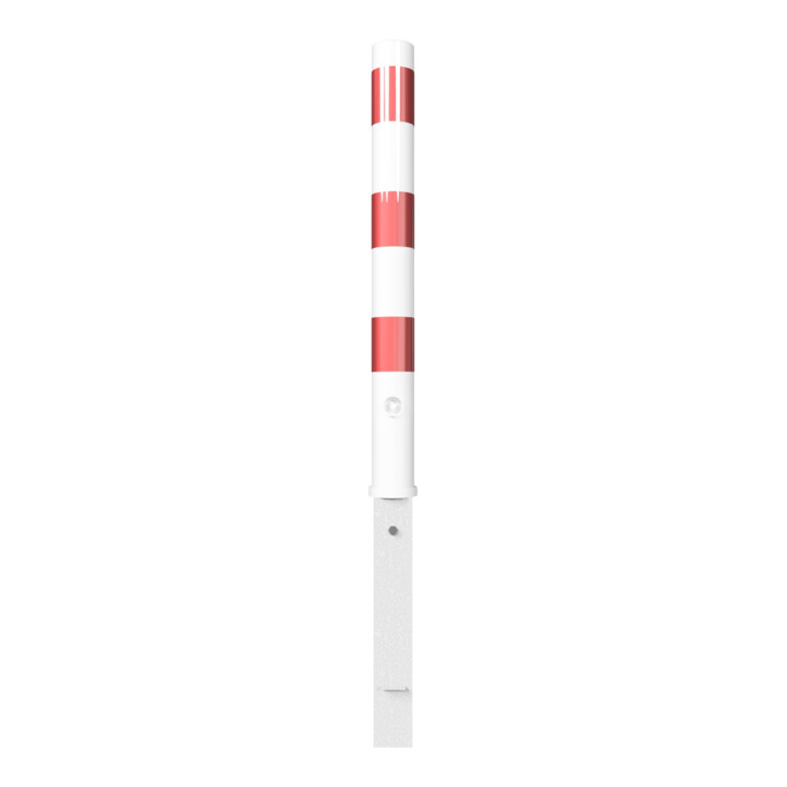 Schake Absperrpfosten Typ 489FB, herausnehmbar, Ø 89mm + Dreikantverschluß, +Bodenhülse,t