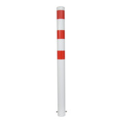 Schake Absperrpfosten Typ 491B, ortsfest, Ø 102mm, zum Einbetonieren, weiß / rot