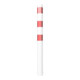 Schake Absperrpfosten Typ 491B, ortsfest, Ø 102mm, zum Einbetonieren, weiß / rot-4