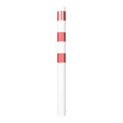 Schake Absperrpfosten Typ 491B, ortsfest, Ø 102mm, zum Einbetonieren, weiß / rot-4