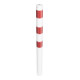 Schake Absperrpfosten Typ 491B, ortsfest, Ø 102mm, zum Einbetonieren, weiß / rot-4