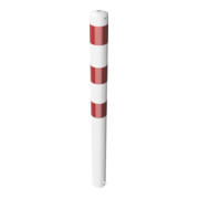 Schake Absperrpfosten Typ 491B, ortsfest, Ø 102mm, zum Einbetonieren, weiß / rot-5
