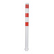 Schake Absperrpfosten Typ 493B, ortsfest, Ø 108mm, zum Einbetonieren, weiß / rot-1