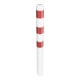 Schake Absperrpfosten Typ 493B, ortsfest, Ø 108mm, zum Einbetonieren, weiß / rot-2