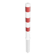 Schake Absperrpfosten Typ 493FB, herausnehmbar, Ø 108mm + Dreikantverschluß, weiß / rot-4