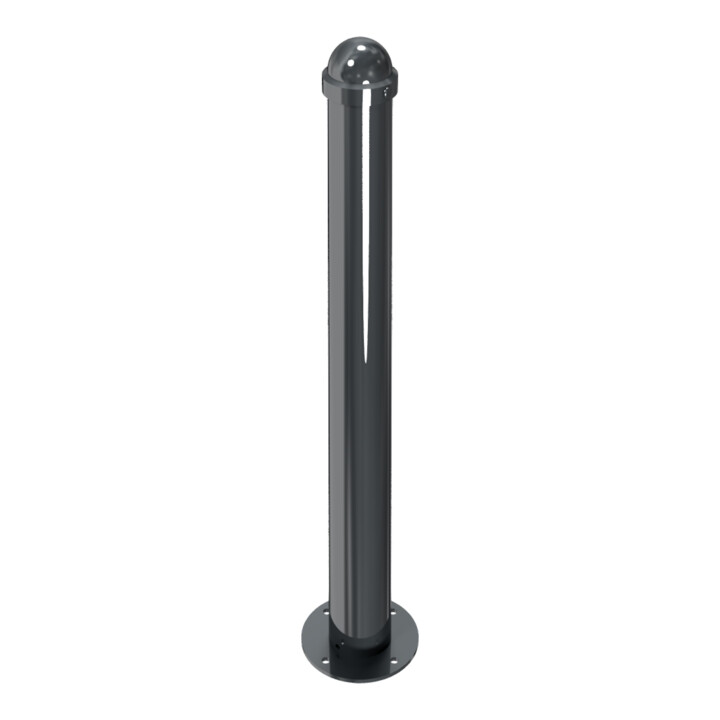 Schake Absperrpoller aus Stahl, ortsfest zum Aufdübeln konisch 102mm/76mm+ Zierkappe, verzinkt, beschichtet,