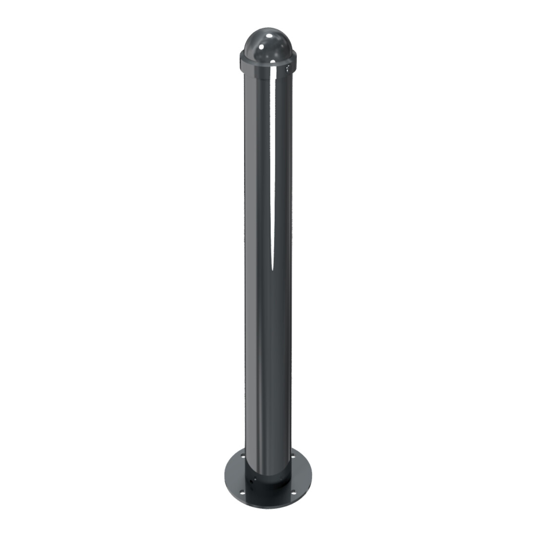 Schake Absperrpoller aus Stahl, ortsfest zum Aufdübeln konisch 102mm/76mm+ Zierkappe, verzinkt, beschichtet,