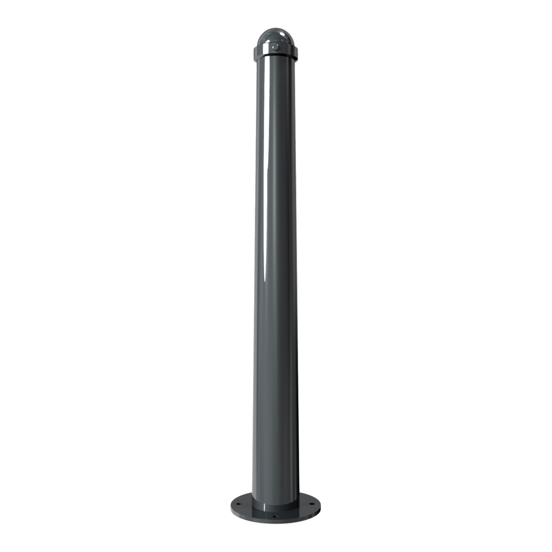 Schake Absperrpoller aus Stahl, ortsfest zum Aufdübeln konisch 102mm/76mm+ Zierkappe, verzinkt, beschichtet,