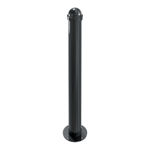 Schake Absperrpoller aus Stahl, ortsfest zum Aufdübeln konisch 102mm/76mm+ Zierkappe, verzinkt, beschichtet,