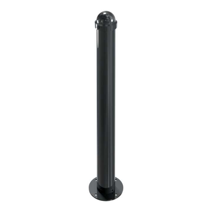 Schake Absperrpoller aus Stahl, ortsfest zum Aufdübeln konisch 102mm/76mm+ Zierkappe, verzinkt, beschichtet,