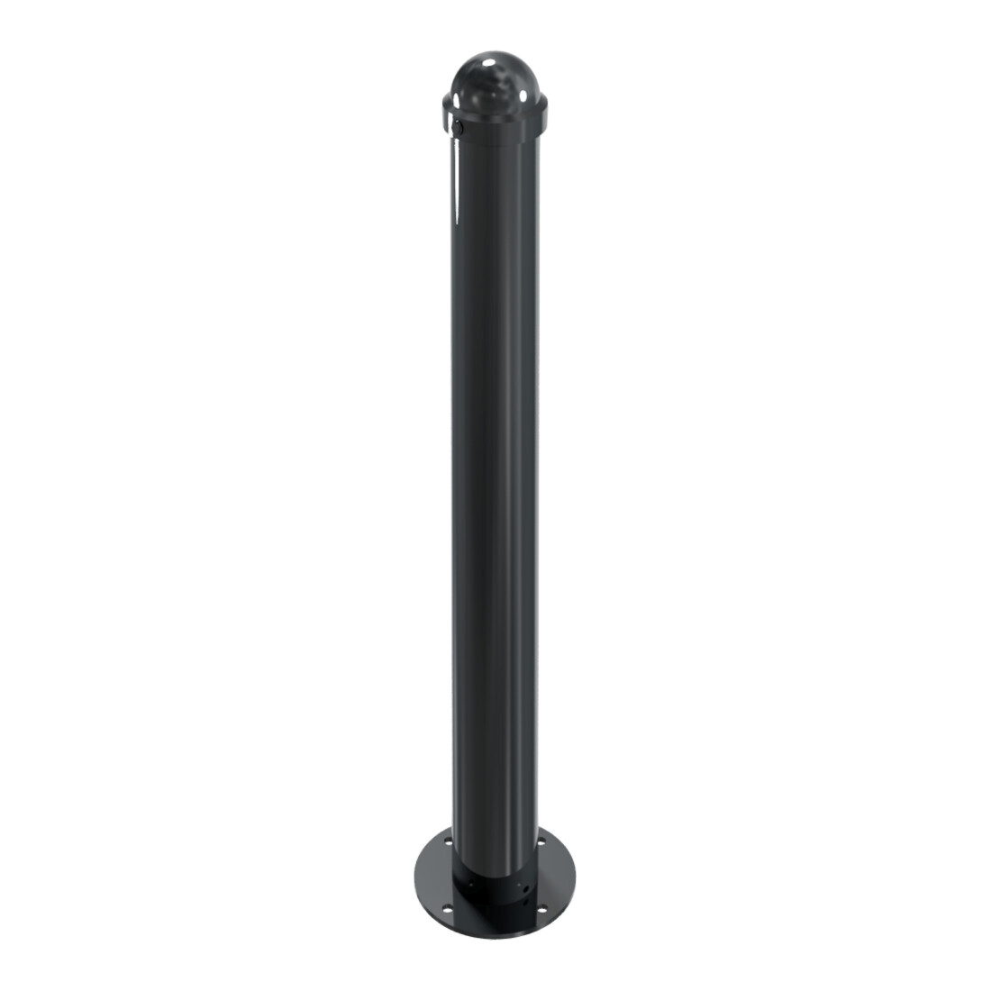 Schake Absperrpoller aus Stahl, ortsfest zum Aufdübeln konisch 102mm/76mm+ Zierkappe, verzinkt, beschichtet,
