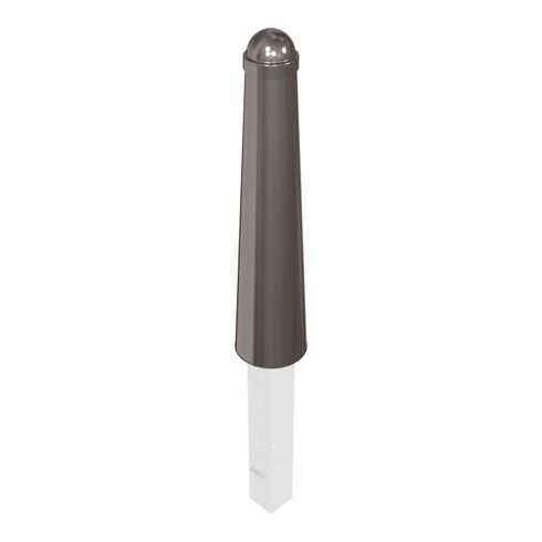 Schake Absperrpoller, herausnehmbar + Dreikantverschluß konisch 168mm/96mm + Zierkappe verzinkt, beschichtet, RAL 8019