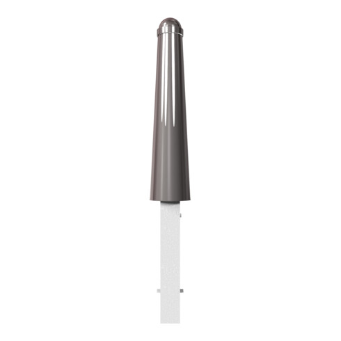 Schake Absperrpoller, herausnehmbar + Dreikantverschluß konisch 168mm/96mm + Zierkappe verzinkt, beschichtet, RAL 8019