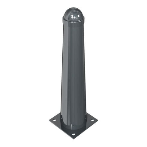 Schake Absperrpoller, ortsfest zum Aufdübeln konisch 168mm/96mm + Zierkappe, verzinkt, beschichtet, RAL 8019
