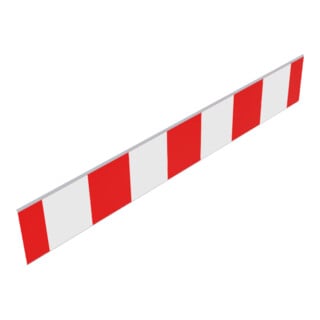 Schake Absperrschranke 250mm hoch für Bau-Schrankenzaun, mit Folie Typ RA1/A rot / weiß