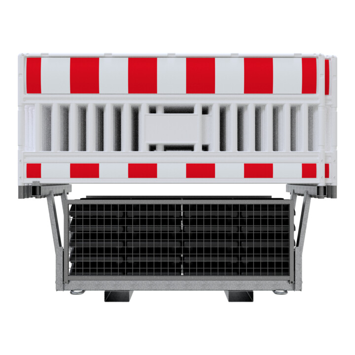 Schake Absperrschrankengitter Set 4, ohne Lampenadapter, Folie rot/weiß, Typ RA1/A (Art.-Nr. 33620K)