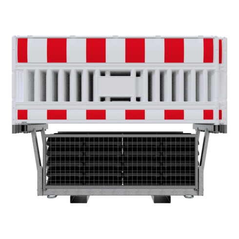 Schake Absperrschrankengitter Set 4, ohne Lampenadapter, Folie rot/weiß, Typ RA1/A (Art.-Nr. 33620K)