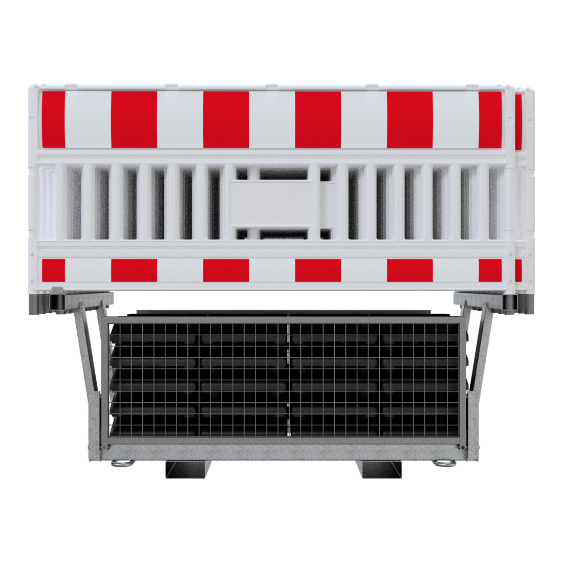 Schake Absperrschrankengitter Set 4, ohne Lampenadapter, Folie rot/weiß, Typ RA1/A (Art.-Nr. 33620K)
