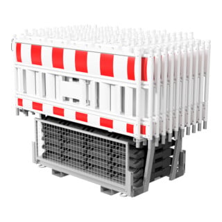Schake Absperrschrankengitter Set 4, ohne Lampenadapter, mit rot/weißer Folie, Typ RA2/B Schrankentyp NOX weiß