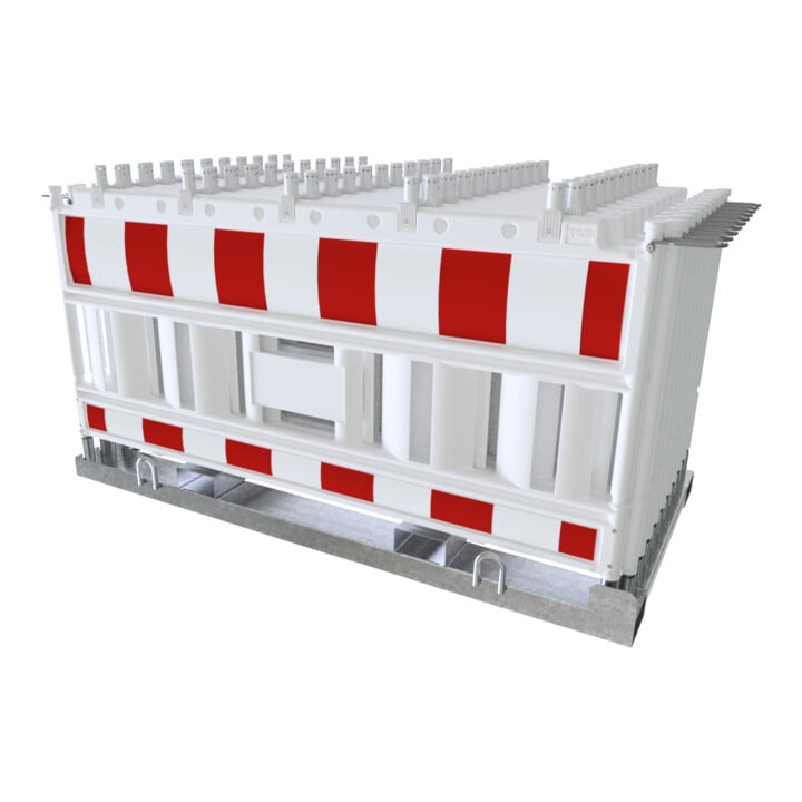 Set Schake Klemmvorrichtung für Auskreuzung 30x30 + Schake Adapter für Schilder, Länge: 410 mm + Schake Schaftrohr 40 x 40 mm verzinkt, Länge: 1,20 m