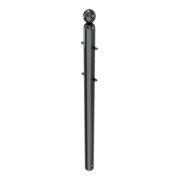 Schake Absperrstilpfosten für Rahmenelement Typ 478B, ortsfest, zum Einbetonieren, Ø 76mm + Kugelkopf, beschichtet, + 4 Anschlusslaschen-4