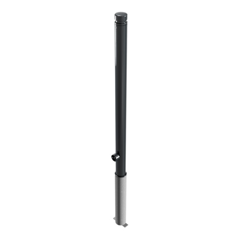 Schake Absperrstilpfosten Typ 464FB, herausnehmbar + Dreikantverschluß, Ø 60mm + Zierkopf, beschichtet