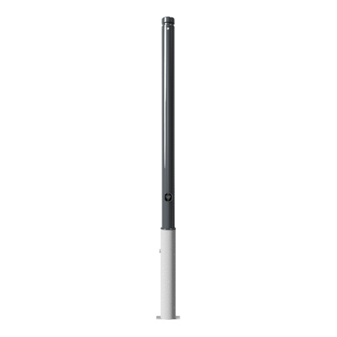Schake Absperrstilpfosten Typ 464FB, herausnehmbar + Dreikantverschluß, Ø 60mm + Zierkopf, beschichtet