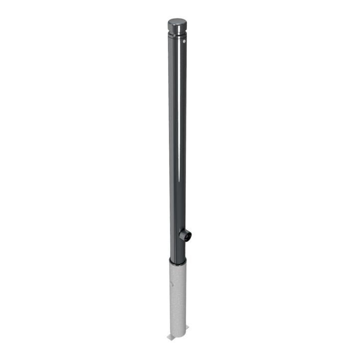 Schake Absperrstilpfosten Typ 464FB, herausnehmbar + Dreikantverschluß, Ø 60mm + Zierkopf, beschichtet