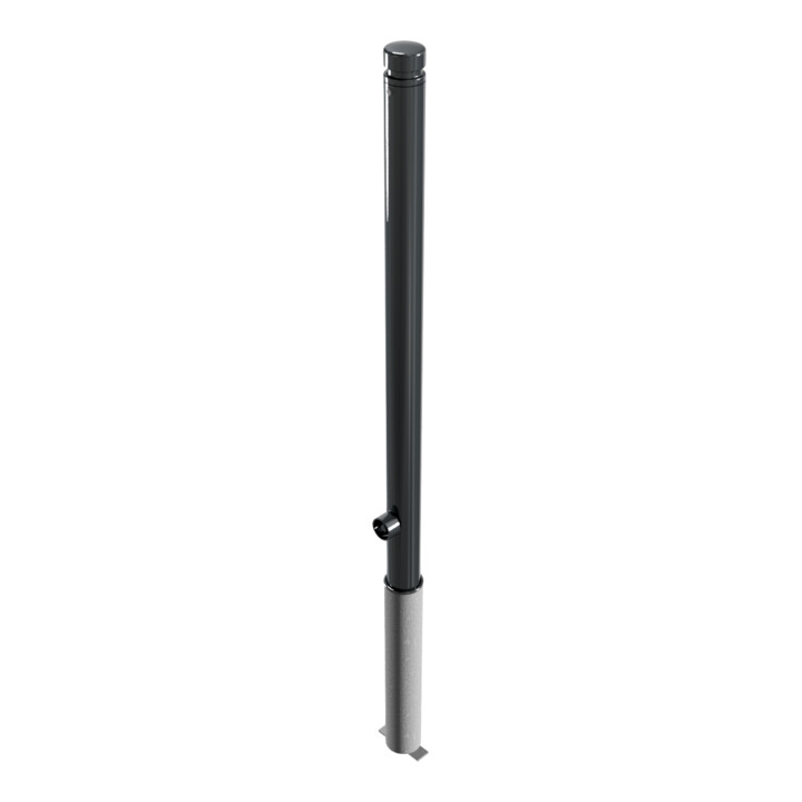 Schake Absperrstilpfosten Typ 464FB, herausnehmbar + Dreikantverschluß, Ø 60mm + Zierkopf, beschichtet