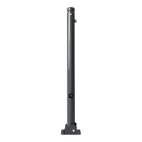 Schake Absperrstilpfosten Typ 464FUB, umlegbar + Dreikantverschluß, Ø 60mm + Zierkopf, beschichtet