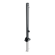 Schake Absperrstilpfosten Typ 464FUHB, umlegbar + Dreikantverschluß, Ø 60mm + Zierkopf, beschichtet-4