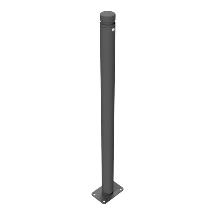 Schake Absperrstilpfosten Typ 464PB, ortsfest, Ø 60mm + Zierkopf, beschichtet