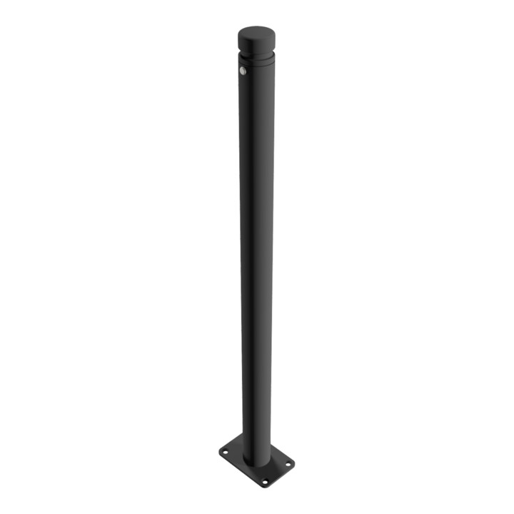 Schake Absperrstilpfosten Typ 464PB, ortsfest, Ø 60mm + Zierkopf, beschichtet
