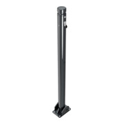 Schake Absperrstilpfosten Typ 464UZB, umlegbar + Profilzylinder, Ø 60mm + Zierkopf, beschichtet-4
