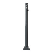 Schake Absperrstilpfosten Typ 464UZB, umlegbar + Profilzylinder, Ø 60mm + Zierkopf, beschichtet-5