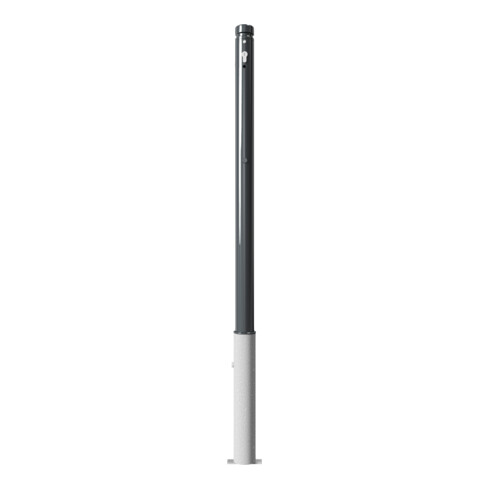 Schake Absperrstilpfosten Typ 464ZB, herausnehmbar + Profilzylinder, Ø 60mm + Zierkopf, beschichtet