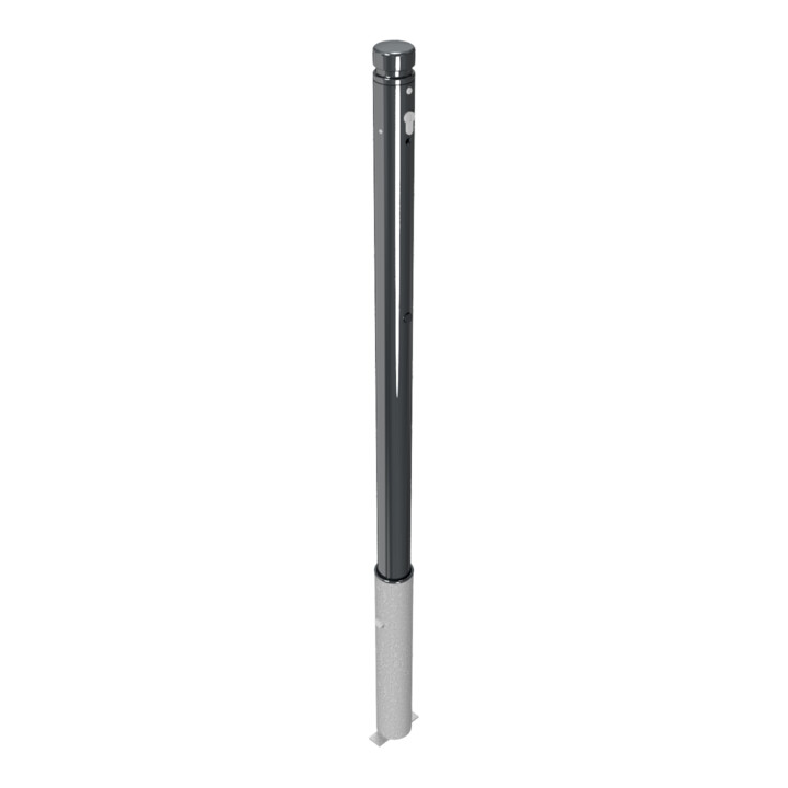 Schake Absperrstilpfosten Typ 464ZB, herausnehmbar + Profilzylinder, Ø 60mm + Zierkopf, beschichtet